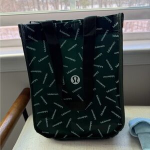 lululemon Black and Green Logo Tote
